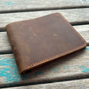 Leather Wallet - Hidden Message Wallet “I AM LOVED”- One of a Kind - NEW